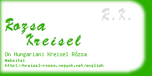 rozsa kreisel business card