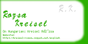rozsa kreisel business card